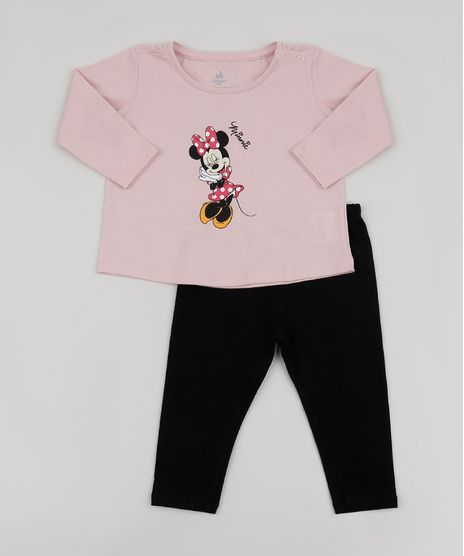 Conjunto-de-Moletom-Infantil-Blusa-Minnie-Manga-Longa-Rosa---Calca-Legging-Preta-9960637-Preto_1
