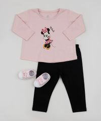 Conjunto-de-Moletom-Infantil-Blusa-Minnie-Manga-Longa-Rosa---Calca-Legging-Preta-9960637-Preto_3
