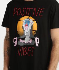Camiseta-Masculina-Rafike-Rei-Leao--Positive-Vibes--Manga-Curta-Gola-Careca--Preta-9941980-Preto_4