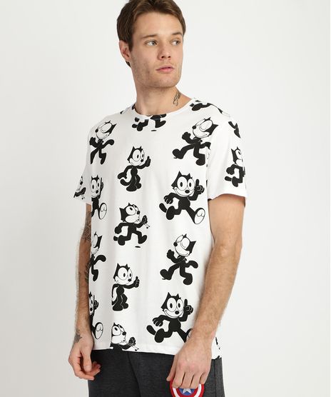 Camiseta-Masculina-Gato-Felix-Manga-Curta-Gola-Careca-Branca-9956606-Branco_1