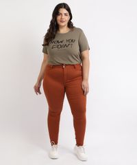 Blusa-Feminina-Plus-Size-Friends-Manga-Curta-Decote-Redondo-Bege-Escuro-9957186-Bege_Escuro_3