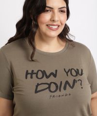 Blusa-Feminina-Plus-Size-Friends-Manga-Curta-Decote-Redondo-Bege-Escuro-9957186-Bege_Escuro_4