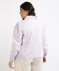 Jaqueta-Jeans-Feminina-Plus-Size-com-Recortes-e-Bolsos-Lilas-9959827-Lilas_2