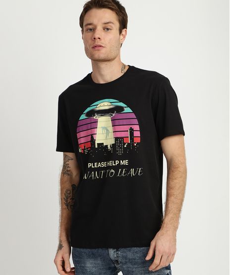 Camiseta-Masculina--Please-Help-Me--Manga-Curta-Gola-Careca-Preta-9956856-Preto_1