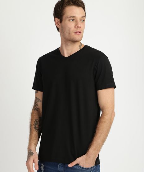 Camiseta-Masculina-Basica-Manga-Curta-Gola-Careca-Preta-9958571-Preto_1