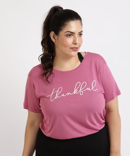 Blusa-Feminina-Plus-Size--thank-ful--Ace-Esporte-Manga-Curta-Decote-Redondo-Vinho-9959110-Vinho_1