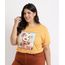 Blusa-Feminina-Plus-Size-Arlequina-Manga-Curta-Decote-Redondo-Amarela-9960042-Amarelo_1
