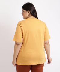 Blusa-Feminina-Plus-Size-Arlequina-Manga-Curta-Decote-Redondo-Amarela-9960042-Amarelo_2
