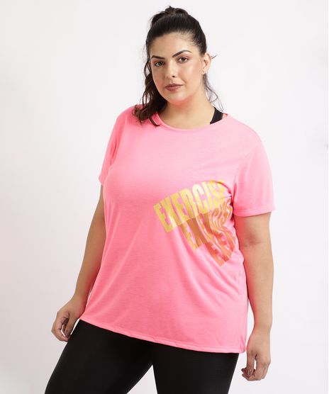 Blusa-Feminina-Plus-Size-Ace-Esporte--exercesse--Manga-Curta-Decote-Redondo--Rosa-Neon-9959106-Rosa_Neon_1