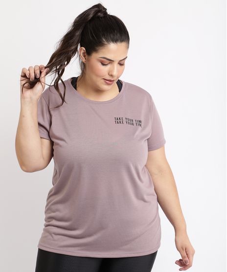 Blusa-Feminina-Plus-Size-Ace-Esporte--tike-your-time--Manga-Curta-Decote-Redondo--Lilas-9959105-Lilas_1