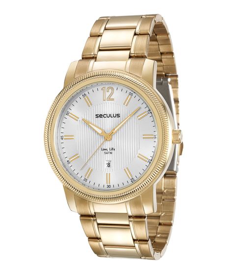 Kit-de-Relogio-Analogico-Seculos-Masculino---Bracelete---23504GPSVDA3K-Dourado-8413948-Dourado_1