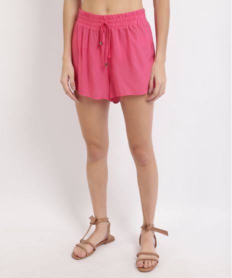 Short-Feminino-com-Cordao-Cintura-Media-Rosa-9923969-Rosa_1