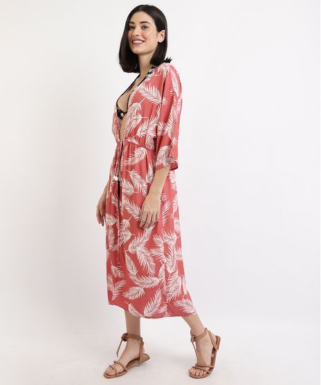 Capa-Feminina-Estampada-Folhagem-Longa-Vermelho-9923976-Vermelho_1