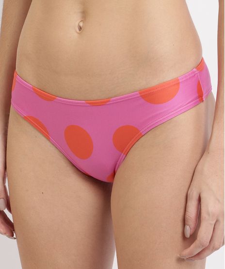 Biquini-Calcinha-Tanga-Estampado-de-Poa-com-Protecao-UV50--Rosa-9922720-Rosa_1