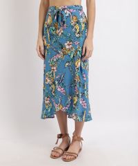 Saia-Feminina-Midi-Estampada-Flora-Transpassada-Azul-9950863-Azul_1