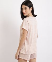 Pijama-Feminino-Estampada-de-Estrelas-Manga-Curta-e-Decote-Redondo-Rosa-9951114-Rosa_2