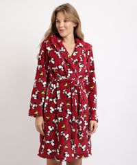 Roupao-de-Fleece-Feminino-Snoppy-com-Faixa-para-Amarrar-Manga-Longa-Vinho-9836393-Vinho_1