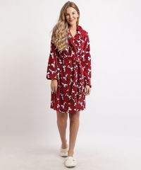 Roupao-de-Fleece-Feminino-Snoppy-com-Faixa-para-Amarrar-Manga-Longa-Vinho-9836393-Vinho_3