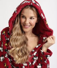 Roupao-de-Fleece-Feminino-Snoppy-com-Faixa-para-Amarrar-Manga-Longa-Vinho-9836393-Vinho_6