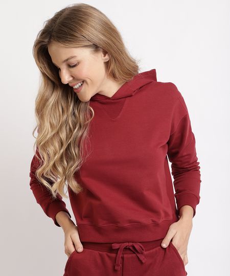 Blusao-de-Moletom-Feminino-Basico-com-Capuz-Vermelho-Escuro-9941971-Vermelho_Escuro_1