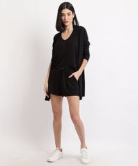 Short-Feminino-Basico-Cintura-Alta-com-Bolsos-e-Cadarco-Preto-9953388-Preto_3