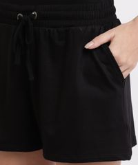 Short-Feminino-Basico-Cintura-Alta-com-Bolsos-e-Cadarco-Preto-9953388-Preto_4