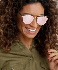 Oculos-de-Sol-Redondo-Espelhado-Feminino-Oneself-Dourado-8759607-Dourado_2