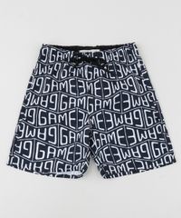 Bermuda-Infantil--Game--Estampada-Geometrica-Preta-9954476-Preto_1