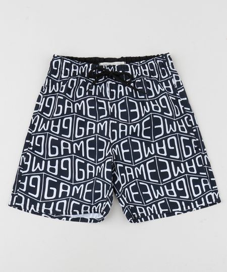 Bermuda-Infantil--Game--Estampada-Geometrica-Preta-9954476-Preto_1