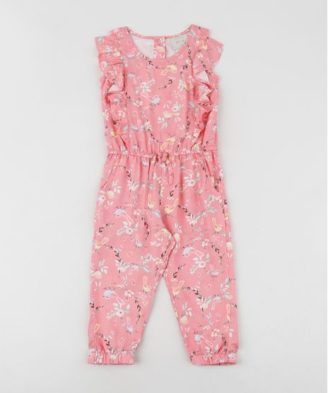 Macacao-Infantil-Longo-e-Estampado-Floral-Manga-Curta--Rosa-9955029-Rosa_1