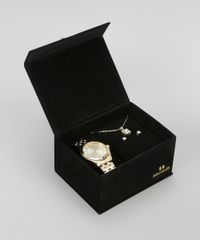 Kit-de-Relogio-Analogico-Seculus-Feminino---Colar---Brinco---20423LPSVDA1K-Dourado-8755524-Dourado_1