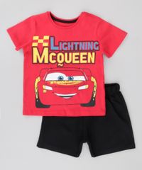 Conjunto-de-Camiseta-Vermelha---Bermuda-Carro-Preta-8702520-Preto_1