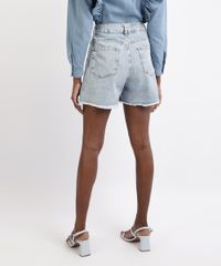 Short-Jeans-Feminino-Mindset-Cintura-Super-Alta-Marmorizado-com-Barra-Desfiada-Azul-Claro-9963100-Azul_Claro_2