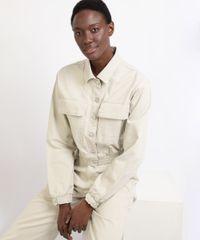 Jaqueta-de-Sarja-Feminina-Mindset-Cropped-com-Bolsos-e-Elastico-Bege-Claro-9963207-Bege_Claro_1