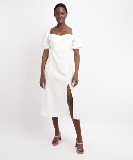 Vestido-Feminino-Mindset-Midi-com-Fenda-Manga-Bufante-Decote-Princesa-Branco-9963097-Branco_1 Vestido-Feminino-Mindset-Midi-com-Fenda-Manga-Bufante-Decote-Princesa-Branco-9963097-Branco_1