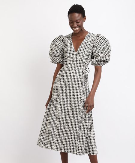 Vestido-de-Laise-Feminino-Mindset-Midi-Envelope-Estampado-Xadrez-Vichy-Manga-Bufante-Preto-9963114-Preto_1
