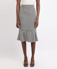 Saia-Feminina-Mindset-Midi-Estampada-Pied-de-Poule-com-Babado-Preta-9912586-Preto_1