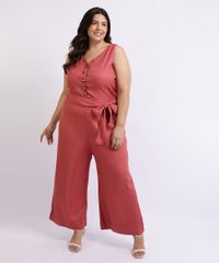 Macacao-Feminino-Mindset-Plus-Size-com-Faixa-Para-Amarrar-na-Cintura-Decote-V-Rosa-Escuro-9959950-Rosa_Escuro_1