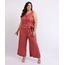 Macacao-Feminino-Mindset-Plus-Size-com-Faixa-Para-Amarrar-na-Cintura-Decote-V-Rosa-Escuro-9959950-Rosa_Escuro_1