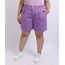 Short-Feminino-Mindset-Plus-Size-de-Sarja-Slouchy-Cintura-Alta-com-Bolsos-Lilas-9962171-Lilas_1