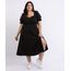 Vestido-Feminino-Mindset-Plus-Size-Midi-com-Fenda-Decote-Coracao-Manga-Curta-Bufante-Preto-9962172-Preto_1