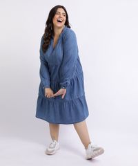 Vestido-Feminino-Mindset-Plus-Size-Curto-com-Recortes-Manga-longa-Azul-Medio-9962175-Azul_Medio_3