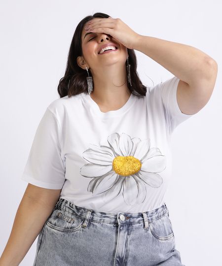 T-shirt-Feminina-Mindset-Plus-Size-Margarida-Manga-Curta-Decote-Redondo-Branca-9962513-Branco_1 T-shirt-Feminina-Mindset-Plus-Size-Margarida-Manga-Curta-Decote-Redondo-Branca-9962513-Branco_1