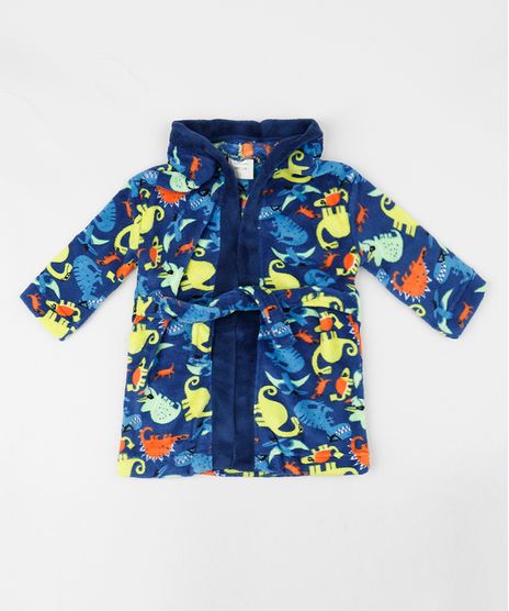 Roupao-Infantil-Dinossauros-Estampado-com-Capuz-Manga-Longa-Azul-Marinho-9769140-Azul_Marinho_1