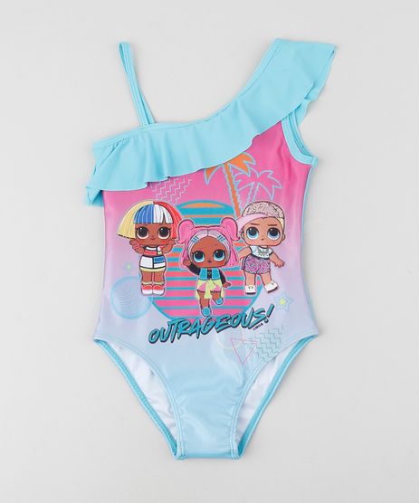 Maio-Infantil-LOL-Surprise-Um-Ombro-So-com-Babado-Protecao-UV50--Azul-Claro-9942595-Azul_Claro_1