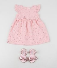 Vestido-em-Laise-Infantil-com-Lacos-Manga-Curta-Rosa-9948092-Rosa_3
