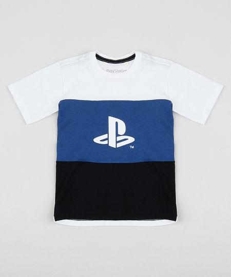 Camiseta-Infantil-Playstation-Manga-Curta-Gola-Careca-Branca-9952829-Branco_1