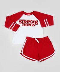 Conjunto-Juvenil-Stranger-Things-de-Blusa-Manga-Longa-Off-White---Short-Running-Vermelho-9956884-Vermelho_1
