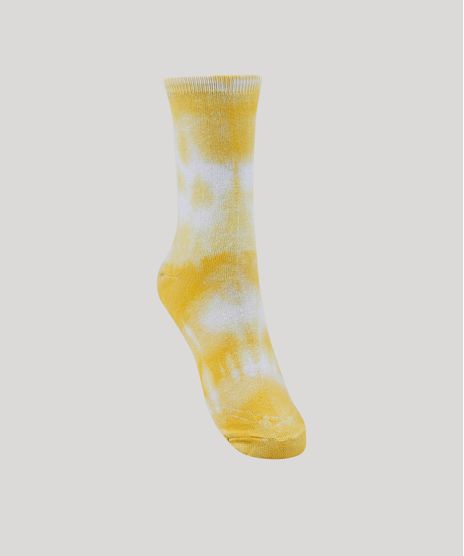 Meia-Masculina-Estampada-Tie-Dye-Cano-Alto-Amarela-9960885-Amarelo_1