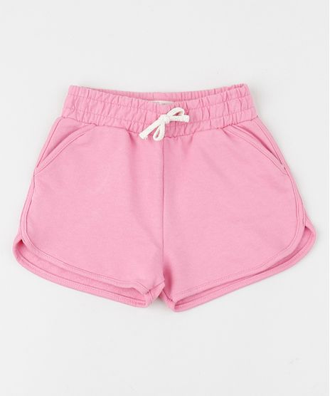 Short-de-Moletom-Infantil-Running-com-Cordao--Rosa-9961367-Rosa_1